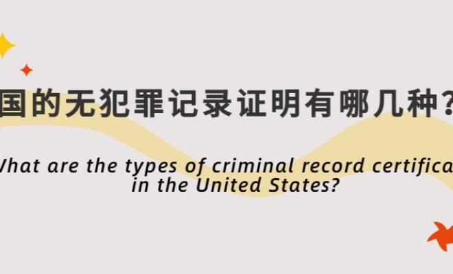 What are the types of criminal record certificates in the United States?